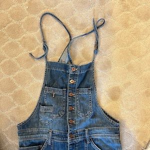 Pixel denim overalls from Anthro